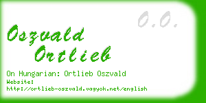 oszvald ortlieb business card